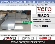 VERO - IBISCO NAROŻNIK Z FUNKCJĄ SPANIA I POJEMNIKIEM