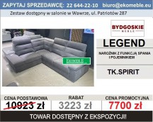 BYDGOSKIE MEBLE - LEGEND NAROŻNIK  FUNKCJĄ SPANIA I POJENIKIEM, TK.SPIRIT