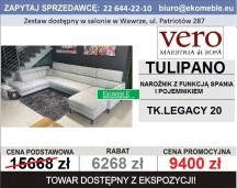 VERO - NAROŻNIK TULIPANO Z FUNKCJĄ SPANIA I 2 X POJENIKIEM