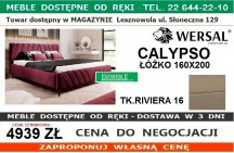 WERSAL - CALYPSO PLUS ŁÓŻKO 160X200 TK.RIVIERA 16