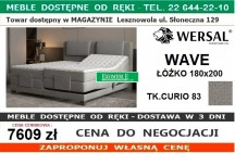 WERSAL - WAVE ŁÓŻKO 180X200 TK.CURIO 83