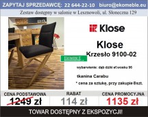 KLOSE KRZESŁO 9100-02 DĄB DZIKI EF. WOSKU NORDIC 116