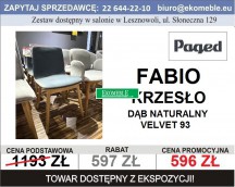 Paged - Krzesło Fabio  - dąb naturalny, velvet 93