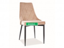 KRZESŁO TRIX B VELVET CZARNY STELAŻ/BEŻ BLUVEL28