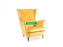 FOTEL LADY VELVET CURRY BLUVEL 68 / WENGE