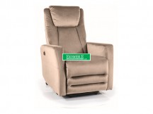 FOTEL ROZKŁADANY ADONIS (FUNKCJA PIONIZACJI) VELVET CIEMNY BEŻ BLUVEL 40