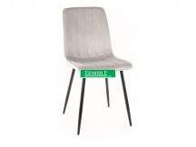 KRZESŁO ALAN VELVET CZARNY STELAŻ/J. SZARY BLUVEL 03