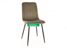 KRZESŁO ALAN VELVET CZARNY STELAŻ/OLIWKA BLUVEL 77