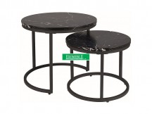 ŁAWA AMARO CZARNY (EFEKT MARMURU)/CZARNY (ZESTAW)