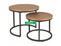 ŁAWA AMARO DĄB/CZARNY (ZESTAW)