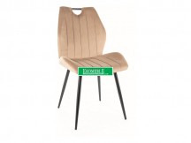 KRZESŁO ARCO VELVET CZARNY STELAŻ / BEŻ BLUVEL 28