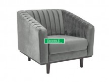 FOTEL ASPREY 1 VELVET SZARY BLUVEL 14/ WENGE