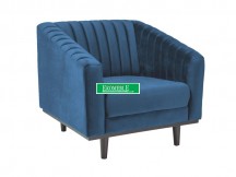 FOTEL ASPREY 1 VELVET GRANATOWY BLUVEL 86 / WENGE