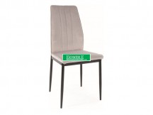 KRZESŁO ATOM VELVET CZARNY STELAŻ/J. SZARY BLUVEL 03