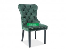 KRZESŁO AUGUST VELVET CZARNY STELAŻ/ZIELONY BLUVEL78