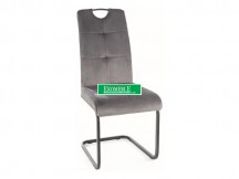 KRZESŁO AXO VELVET CZARNY STELAŻ/SZARY BLUVEL 14