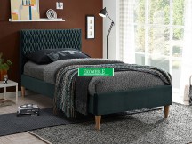 ŁÓŻKO AZURRO VELVET 90X200 KOLOR ZIELONY/DĄB BLUVEL 78
