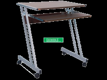 BIURKO B-233  CIEMNY BRĄZ / ALUMINIUM