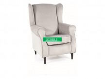 FOTEL BARON VELVET J. SZARY BLUVEL 03 / WENGE