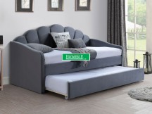 ŁÓŻKO BELLA VELVET 90X200 SZARY BLUVEL 14