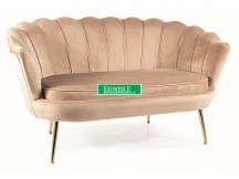 SOFA CAMELLIA 2 VELVET BEŻOWY BLUVEL 28/ZŁOTY
