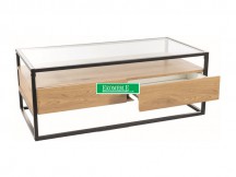 ŁAWA CARLO A TRANSPARENTNY+ CZARNY/CZARNY 110X55