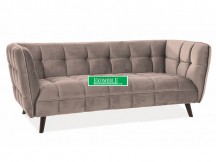 SOFA CASTELLO 3 VELVET BEŻ BLUVEL 28 / WENGE
