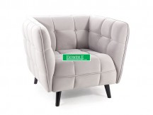 FOTEL CASTELLO 1 VELVET J. SZARY BLUVEL 03 / WENGE