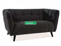 SOFA CASTELLO 2 VELVET CZARNY BLUVEL 19 / WENGE