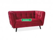 SOFA CASTELLO 2 VELVET BORDOWY BLUVEL 59 / WENGE