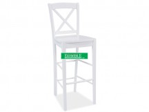 KRZESŁO BAROWE CD-964 BIAŁE