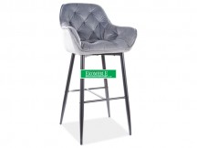 HOKER CHERRY H-1 VELVET CZARNY STELAŻ/SZARY BLUVEL 14