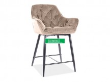 HOKER CHERRY H-2 VELVET CZARNY STELAŻ/BEŻ BLUVEL 28