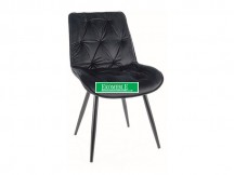 KRZESŁO CHERRY II VELVET CZARNY STELAŻ/CZARNY BLUVEL 19