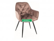 KRZESŁO CHERRY MONOLITH CZARNY STELAŻ/BEŻ 09