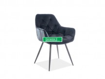 KRZESŁO CHERRY VELVET CZARNY STELAŻ/CZARNY BLUVEL 19