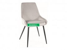 KRZESŁO COBE VELVET CZARNY STELAŻ/J. SZARY BLUVEL 03