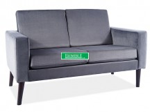 SOFA DARLA VELVET SZARY BLUVEL 14 / WENGE