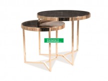 ŁAWA DELIA II MARMUR/ZŁOTY (ZESTAW)