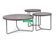 ŁAWA DEMETER SZARY (EFEKT BETONU) / CZARNY (ZESTAW)