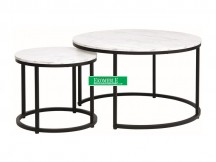 ŁAWA DION BIAŁY EFEKT MARMURU/CZARNY (ZESTAW)