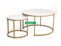 ŁAWA DION BIAŁY EFEKT MARMURU/ZŁOTY (ZESTAW)