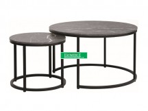 ŁAWA DION CZARNY EFEKT MARMURU/CZARNY (ZESTAW)