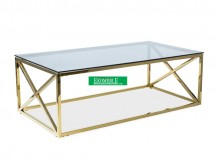 ŁAWA ELISE A SZKŁO DYMIONE/ZŁOTY 120X60