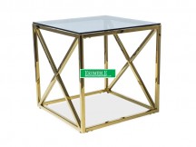 ŁAWA ELISE B SZKŁO DYMIONE/ZŁOTY 55X55