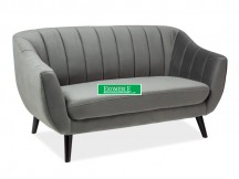 SOFA ELITE 2 VELVET SZARY BLUVEL 14 / WENGE