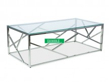 ŁAWA ESCADA A TRANSPARENTNY/SREBRNY 120X60