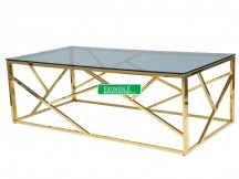 ŁAWA ESCADA A SZKŁO DYMIONE/ZŁOTY 120X60