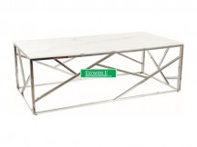 ŁAWA ESCADA A II BIAŁY EFEKT MARMURU/SREBRNY 120X60