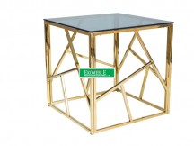 ŁAWA ESCADA B SZKŁO DYMIONE/ZŁOTY 55X55